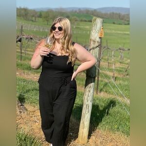 Tie-Waist Linen Jumpsuit